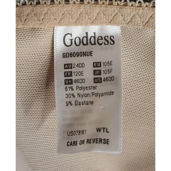 NWT Goddess Keira Underwired Banded Bra Size 46DD Size 46E Plus Size Lingerie - Picture 8 of 8